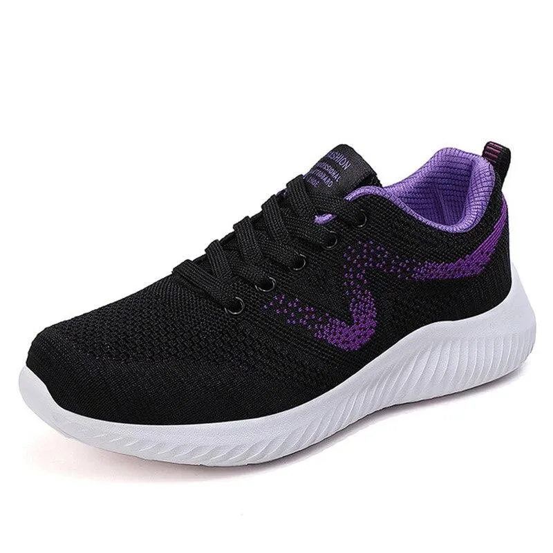 women shoes lace-up mesh breathable casual shoes women sneakers footwear female shoe walking Business Casual White Shoes