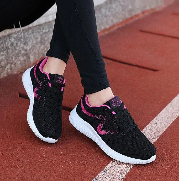 women shoes lace-up mesh breathable casual shoes women sneakers footwear female shoe walking Vibram Sole Shoes