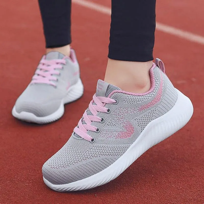 Casual Shoes With A Suit women shoes lace-up mesh breathable casual shoes women sneakers footwear female shoe walking