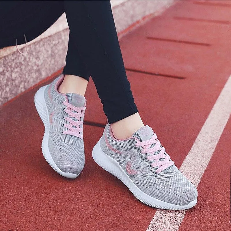 women shoes lace-up mesh breathable casual shoes women sneakers footwear female shoe walking Sf Af1 Mid Casual Shoes