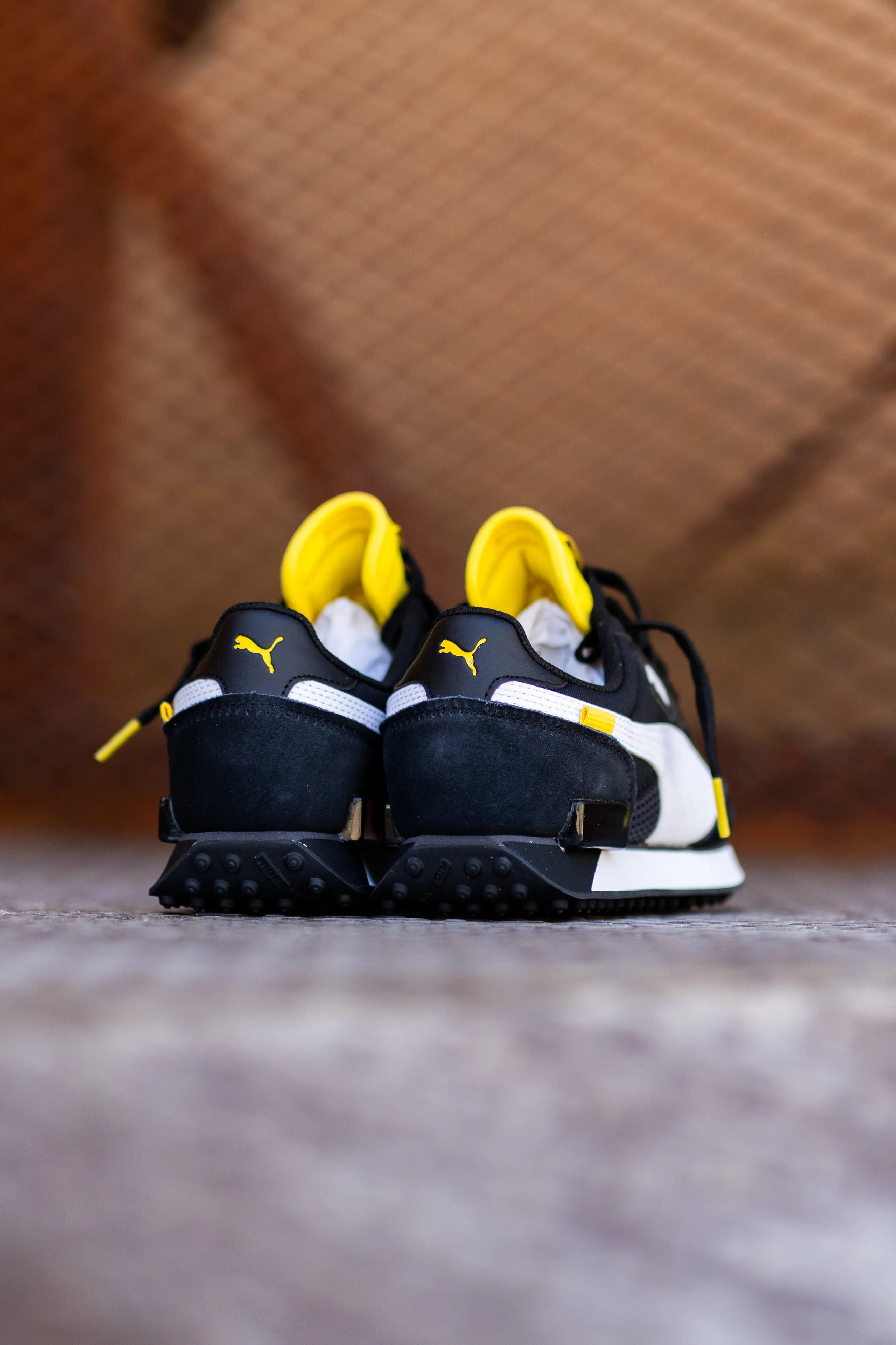 Mens Puma Future Rider BVB (Asphalt/Black/Cyber Yellow) Light Up Puma Shoes