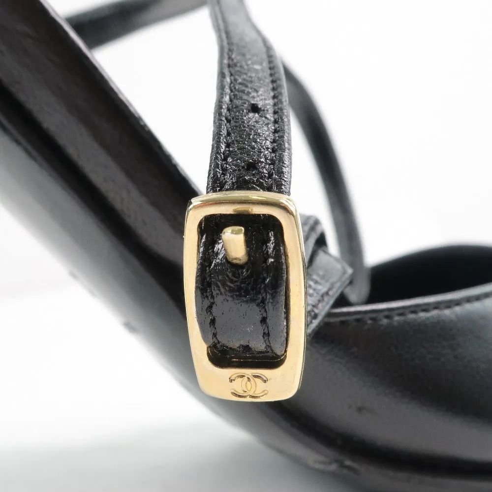 Chanel Leather Sandals Black Women Sandals Geta Names
