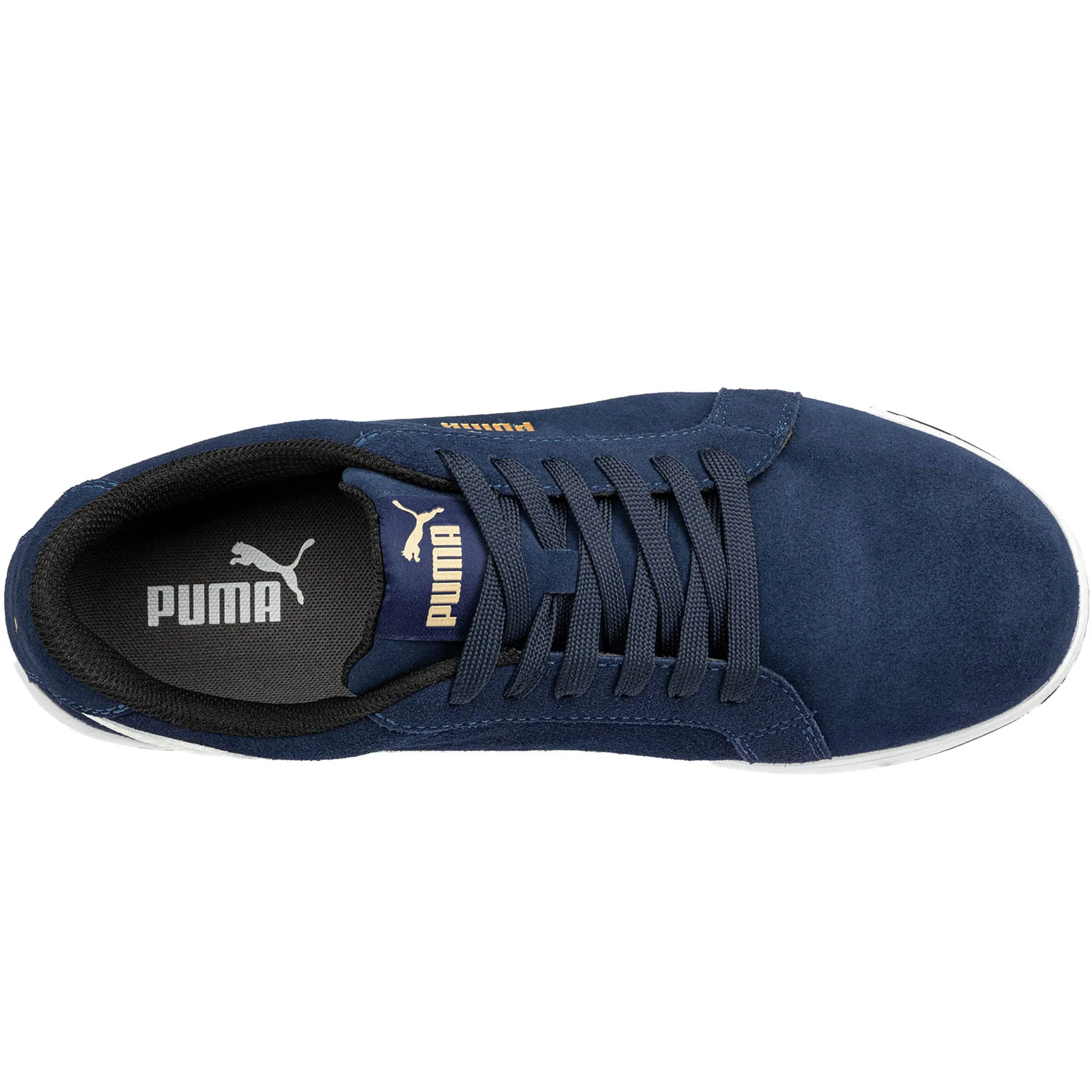 Puma Shoes Cali Sport Puma Men's 640025 Iconic Suede Low Navy Composite Safety Toe Metal Free Work Shoes