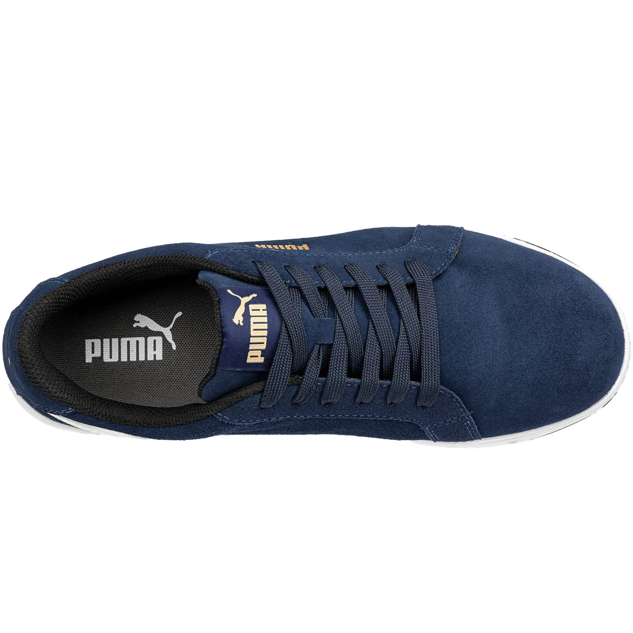 Puma Men's 640025 Iconic Suede Low Navy Composite Safety Toe Metal Free Work Shoes Puma Shoes Argentina