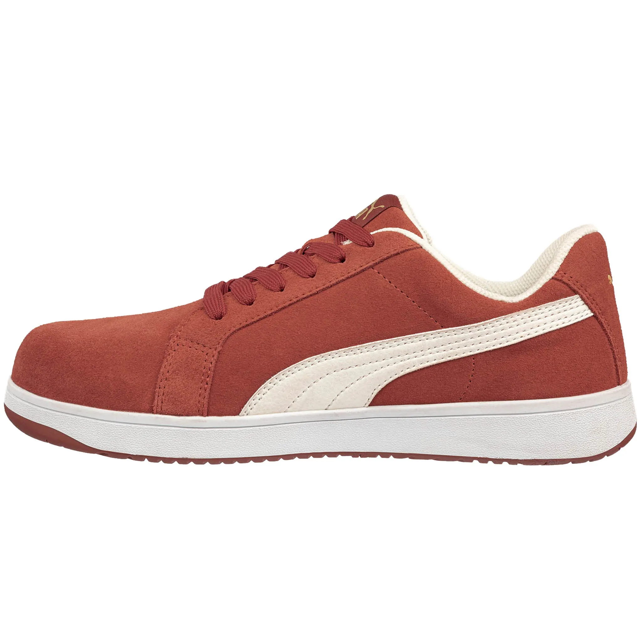 Washing Puma Suede Shoes Puma Men's 640045 Iconic Suede Low Red Composite Safety Toe Metal Free Work Shoes