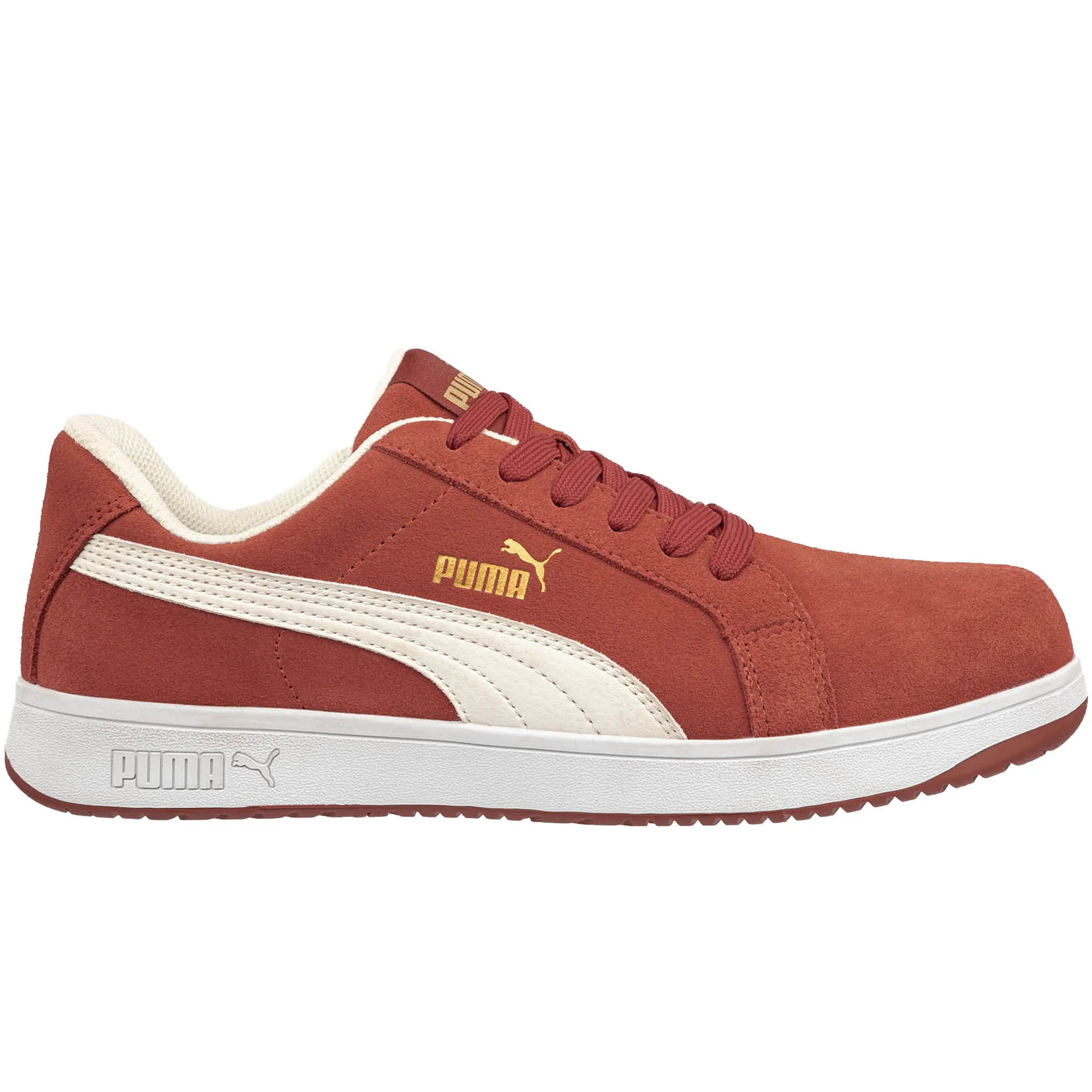 Puma Ferrari Basketball Shoes Puma Men's 640045 Iconic Suede Low Red Composite Safety Toe Metal Free Work Shoes