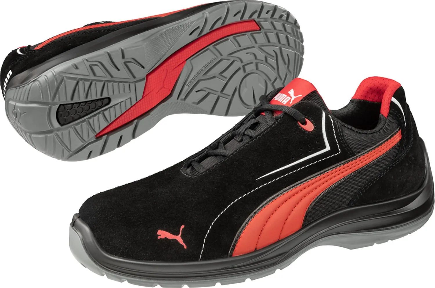 Puma Safety Black Mens Leather Touring Low Moto CT Oxford Work Shoes Shoes Comparable To Asics Gel Nimbus
