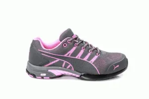 Puma Safety Pink/Grey Womens Textile Celerity Low ST Oxford Work Shoes 5 M Puma Hyrox Shoe