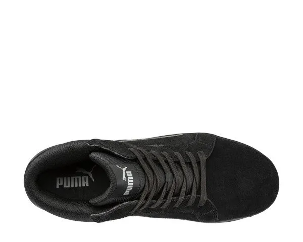 Asics Shoes Series Puma Women's 630315 Iconic Black/Black Suede Mid Composite Safety Toe Metal Free Work Shoes