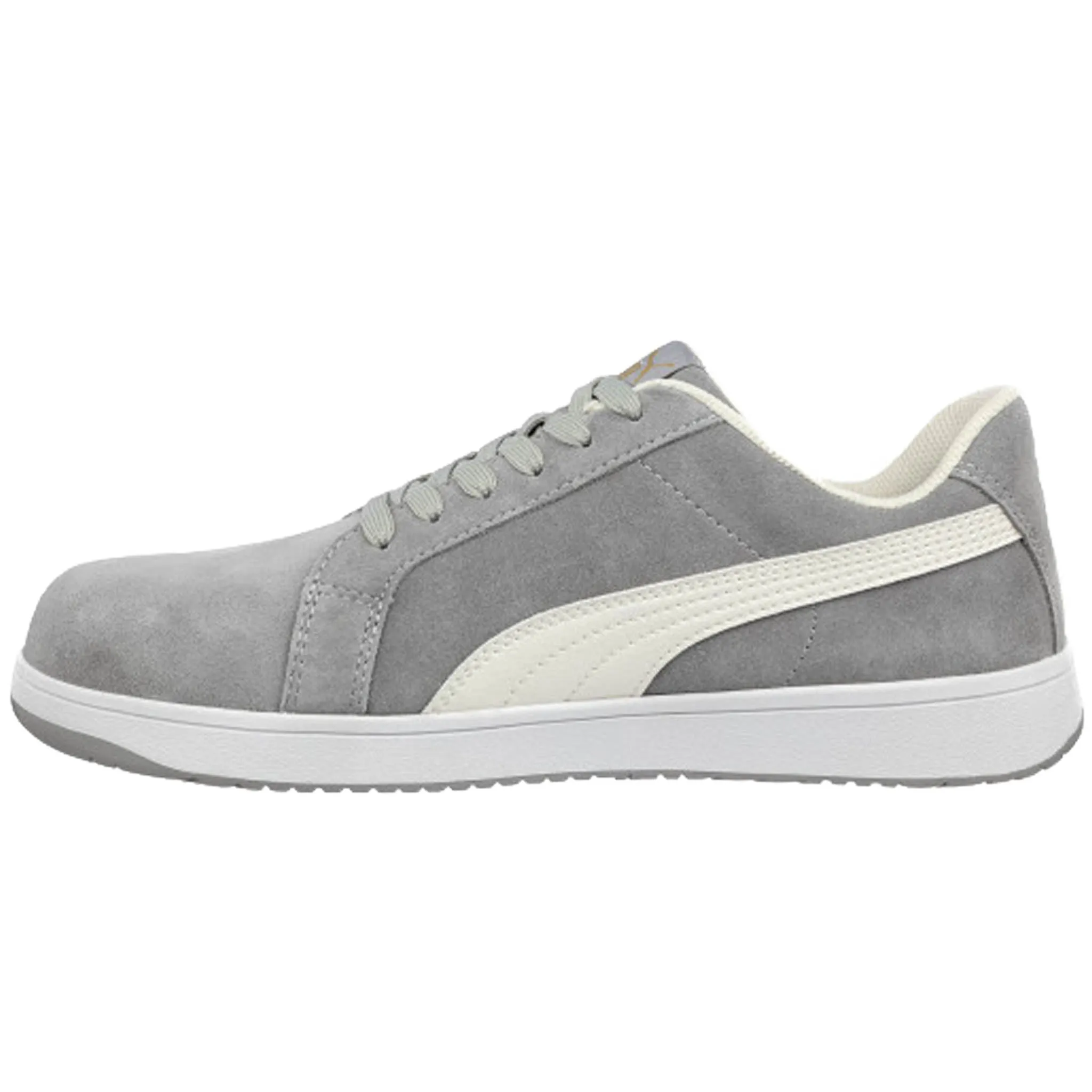 Puma Paw Patrol Shoes Puma Women's 640125 Iconic Suede Low Grey Composite Safety Toe Metal Free Work Shoes