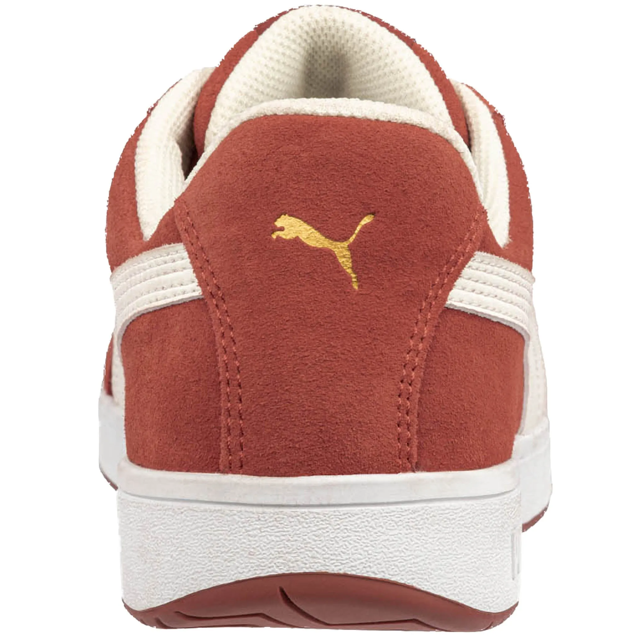 Puma Women's 640135 Iconic Suede Low Red Composite Safety Toe Metal Free Work Shoes Puma Dare Running Shoes