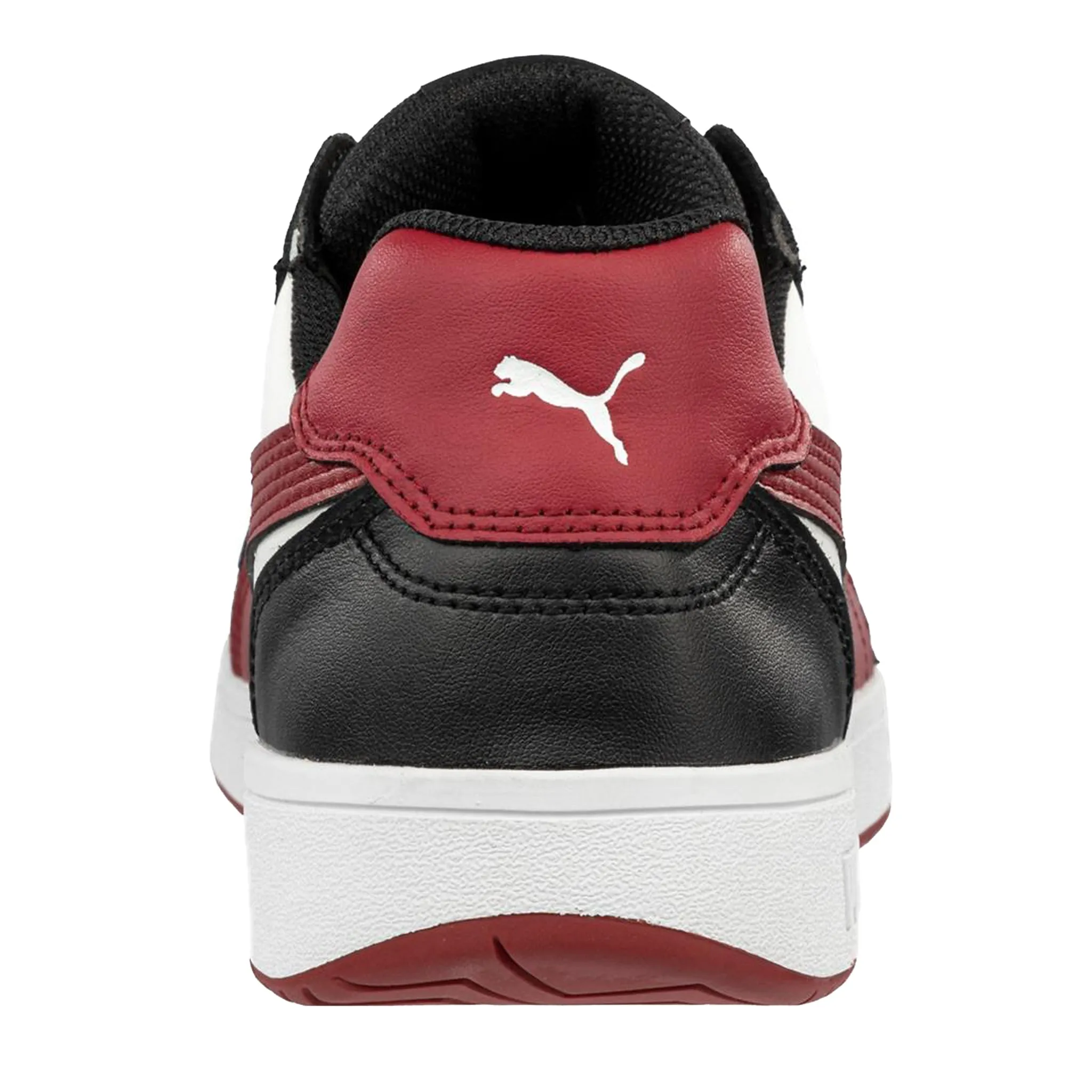 Puma Women's 640215 Frontcourt Black White Red Low Composite Safety Toe Metal Free Work Shoes Puma Racing Shoe