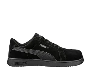 Puma Women's 640345 Iconic Black/Black Suede Low Composite Safety Toe Metal Free Work Shoes Amazon Prime Asics Shoes