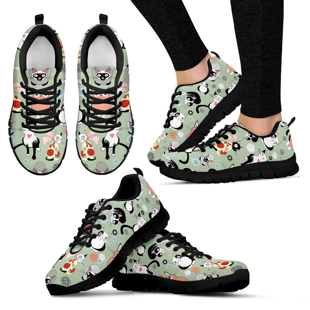 Mazino Sneakers Sweet Happy Cats Women's Athletic Sneakers