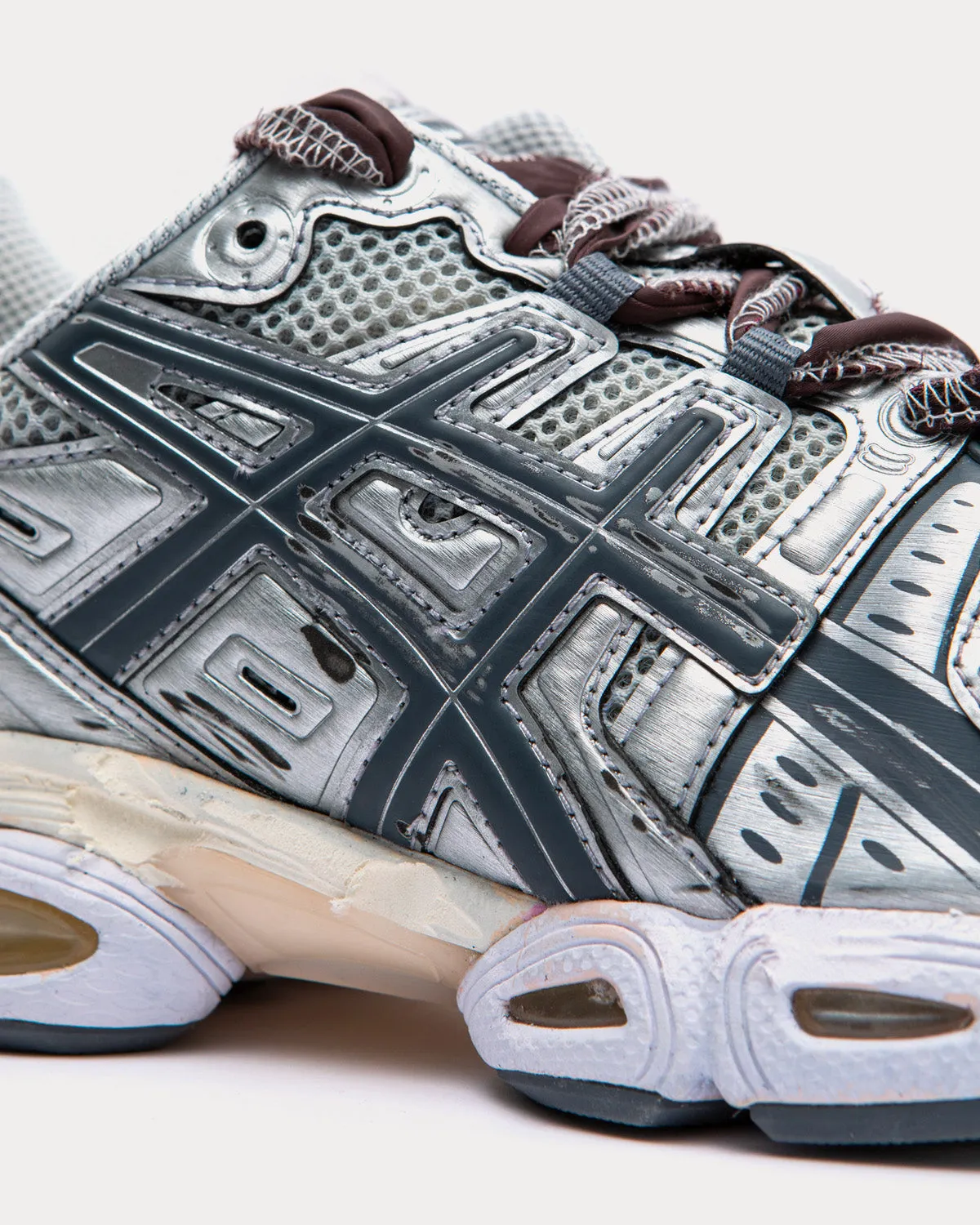 GEL-Nimbus 9 Washed Black / Brown / Silver Low Top Sneakers Asic Tennis Shoes