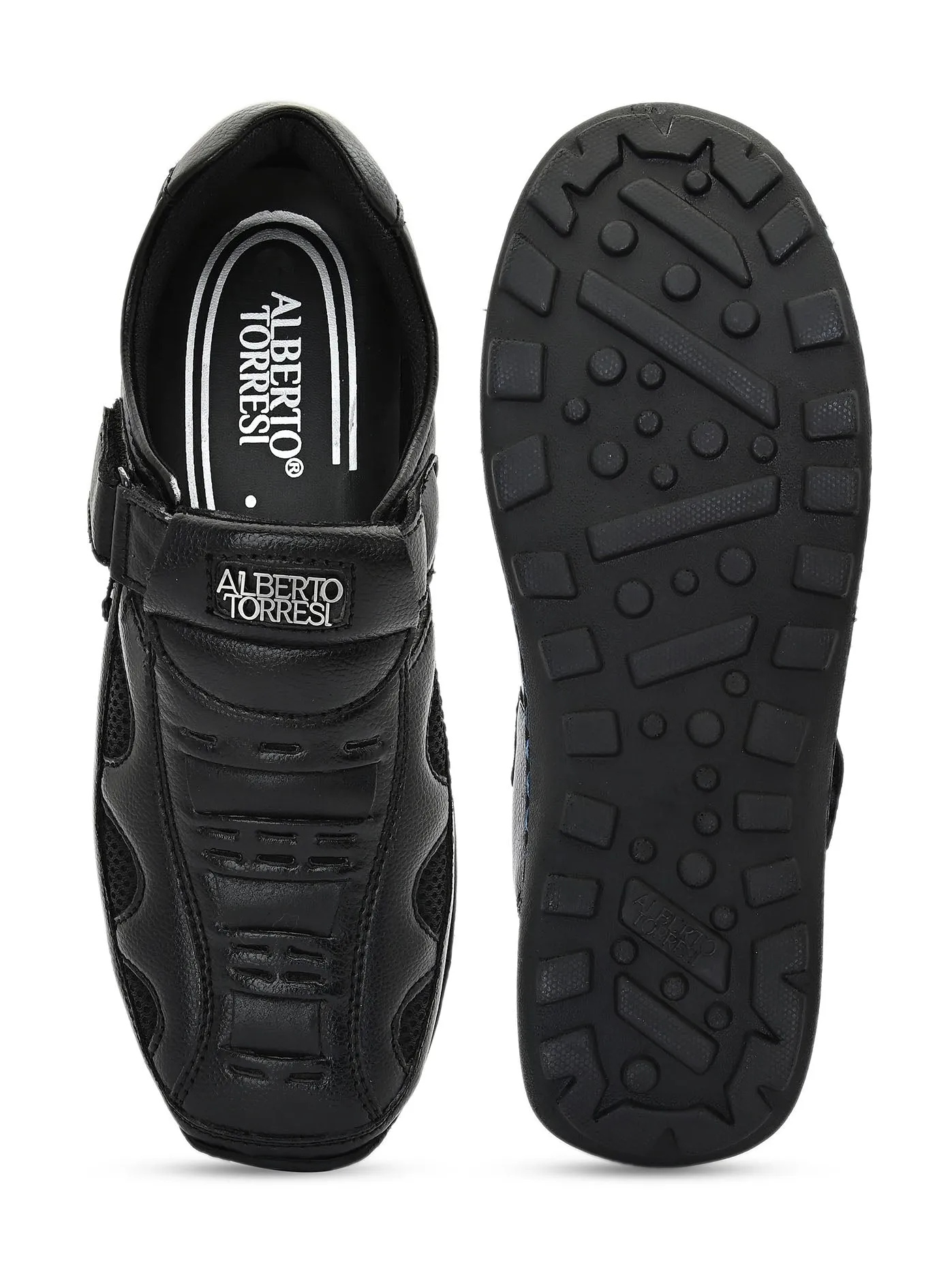 Alberto Torresi Antonio Black Sandals Powerstep Sandals