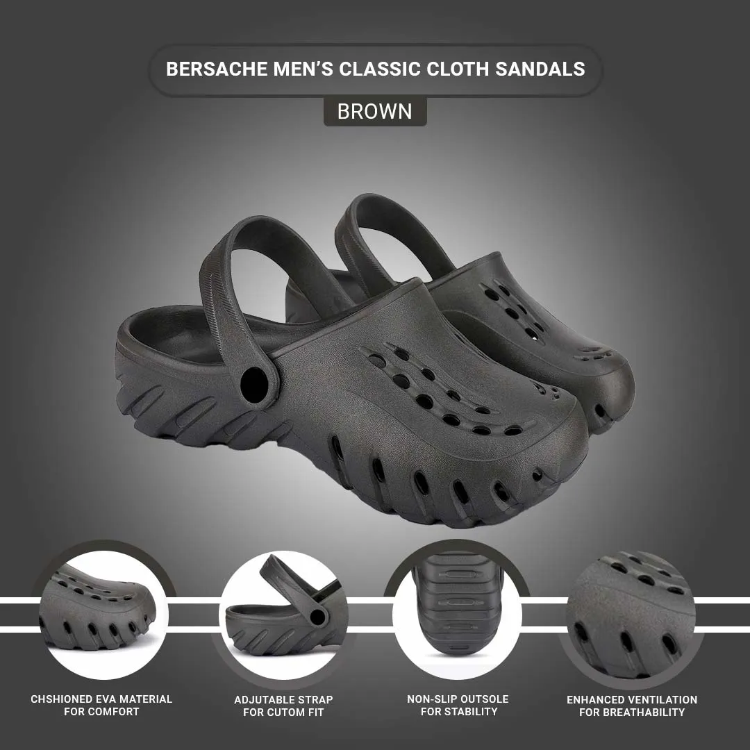 Bersache Extra Soft Classic Casual with  Regular wear with Ultra Soft & Flexibility Technology Clogs for Men's & Boy's- 6013- Grey Meijer Slippers