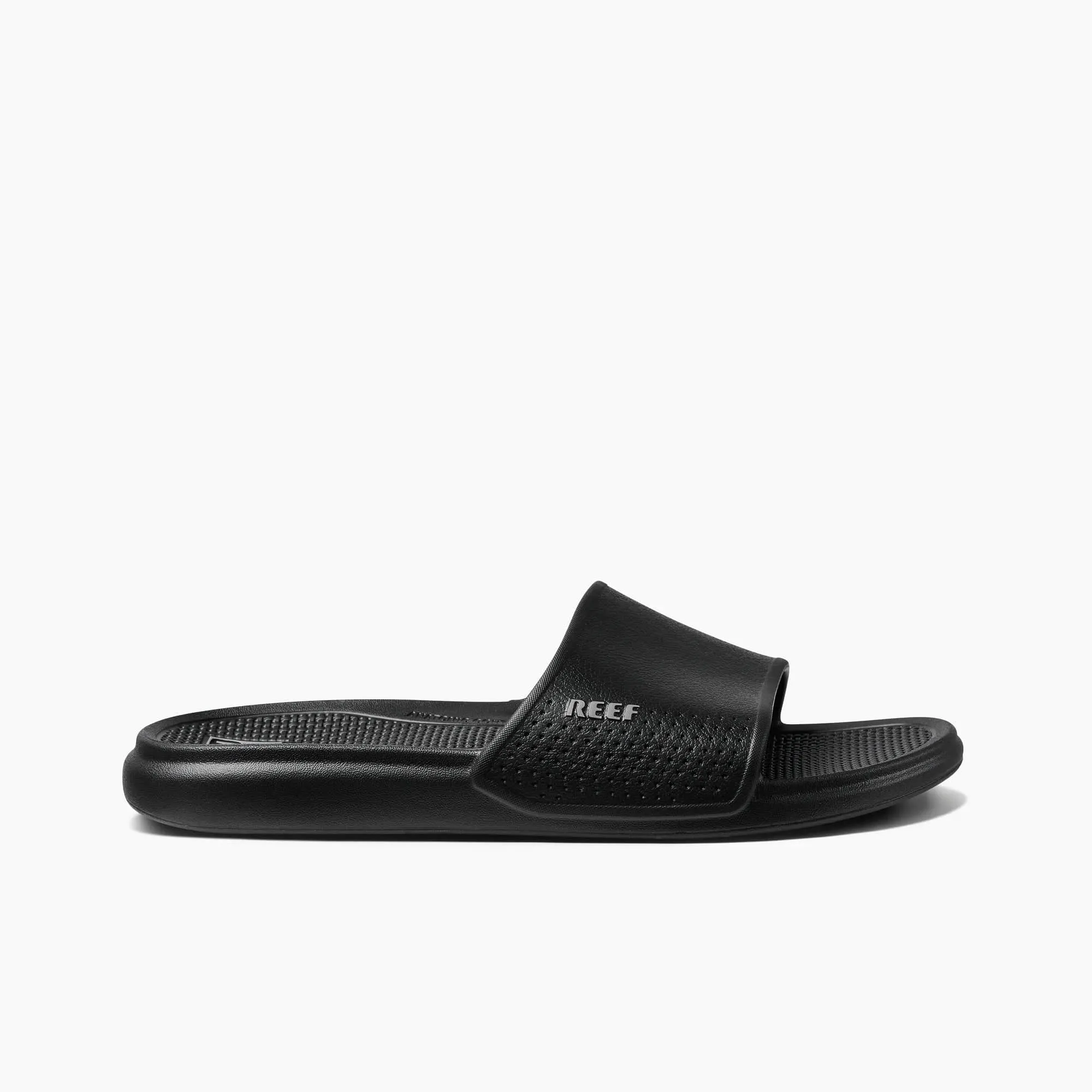 Puffer Sandals Reef Men's Oasis Slide Sandals- Black