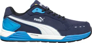Asics Zip Up Shoes Puma Safety Blue Mens Textile Airtwist Low CT Oxford Work Shoes