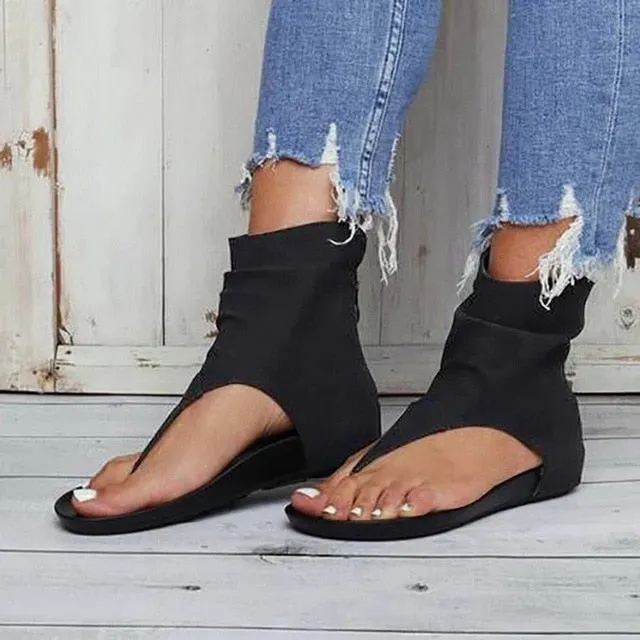 2020 New Gladiator Sandals Women Summer Fringe Flower Wedges Shoes High Quality Roman Sandals Beach Clip Toe Flip Flop Sandals Flat Foot Squat Shoes