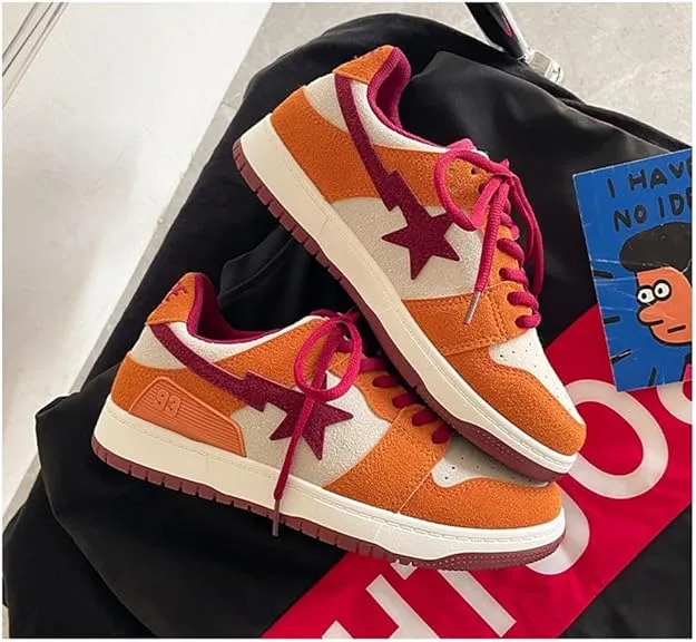 Football Shoes Flats Retro Board Shoes Soft Leather Trainer Platform Casual Shoe S32459