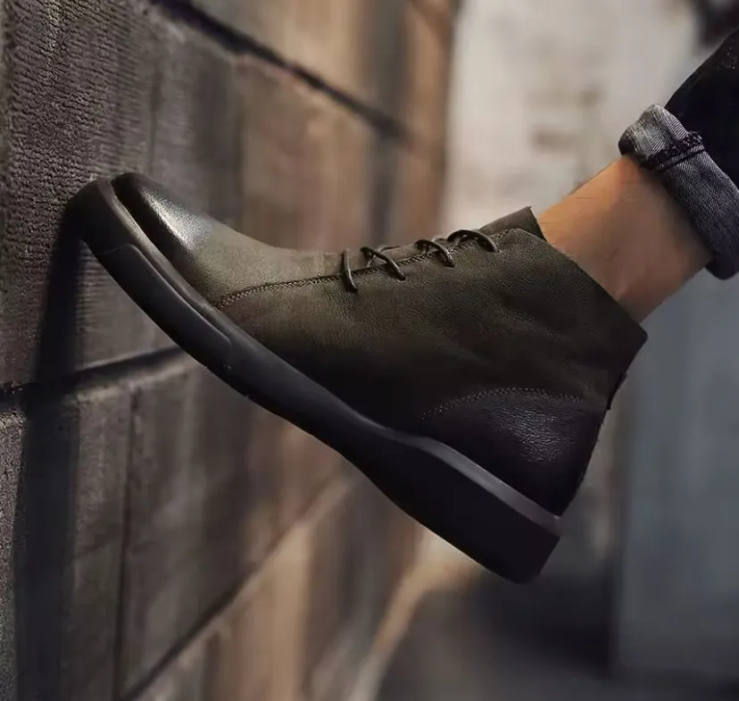 Casual Walking Shoes Australia Retro Solid Color Non-slip Mans Boots Casual Shoes 257816 (42)