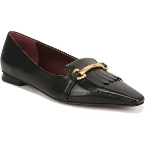 Rina Black Leather Franco Sarto Flats Patina Loafers