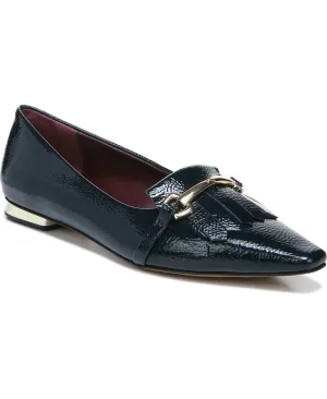 Alligator Skin Loafers Rina Navy Glazed Leather Franco Sarto Flats