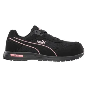 Asics Japan Shoes Puma Women's 643125  Frontside Black Pink Low Composite Safety Toe Metal Free Work Shoes
