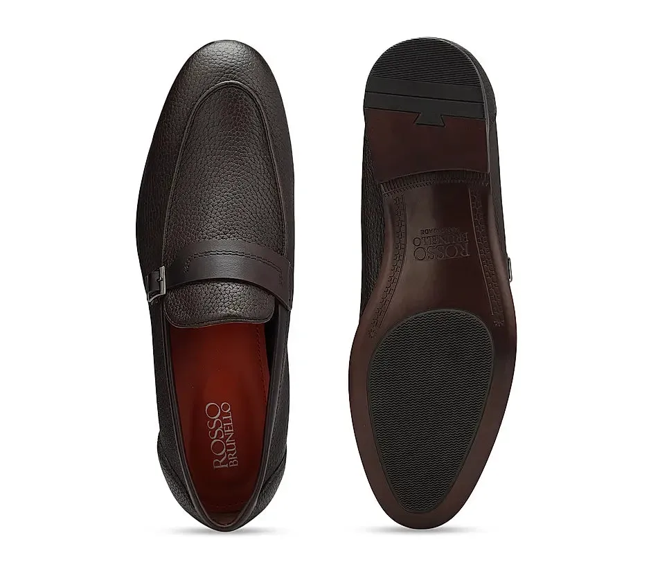 Coffee Loafers With Panel On Top Last Resort Loafers