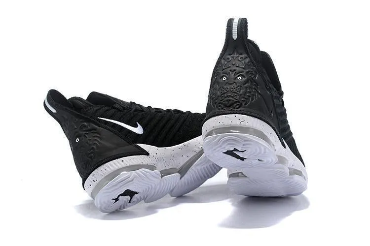 Asics Shoes Clearance Nike Lebron XV 16 EP Black White Men Shoes Sale Size US7,8,8.5,9,10,11,12