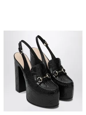 Dress Shoes Vs Loafers BLACK LOAFER SLINGBACK WITH PLATFORM