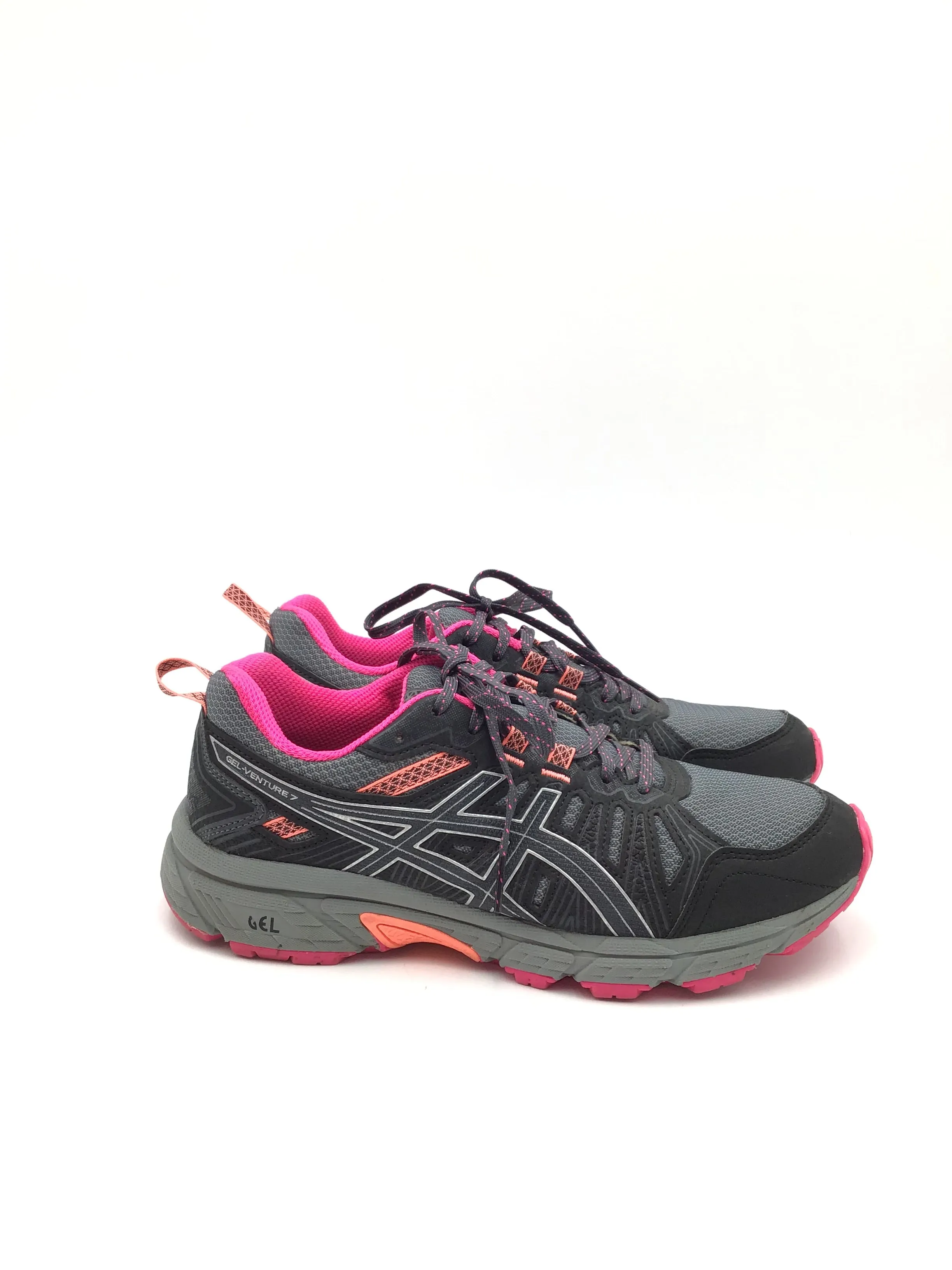 Asics Basketball Shoe Shoes Athletic By Asics In Grey & Pink, Size: 8
