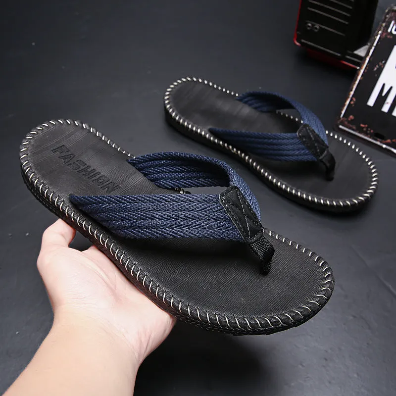 Men Beach Shoes Men's Slippers Summer Fashion Beach Shoes Flat Foot Slippers