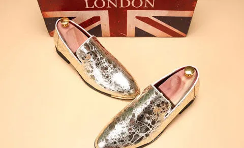 Beige Loafers Suede silver gold spike men loafers shoes luxury brand trendy flat footwear studded male patent leather oxford shoes for men