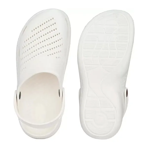 Clarks Slippers Bersache Extra Soft Classic Casual with  Regular wear with Ultra Soft & Flexibility Technology Clogs for Men's & Boy's- 6010- White