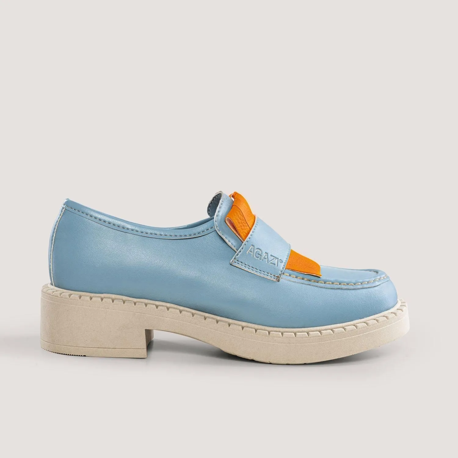Diane Women's  3 in 1 Apple Leather Vegan Loafers | Sky Blue Common Projects Loafers