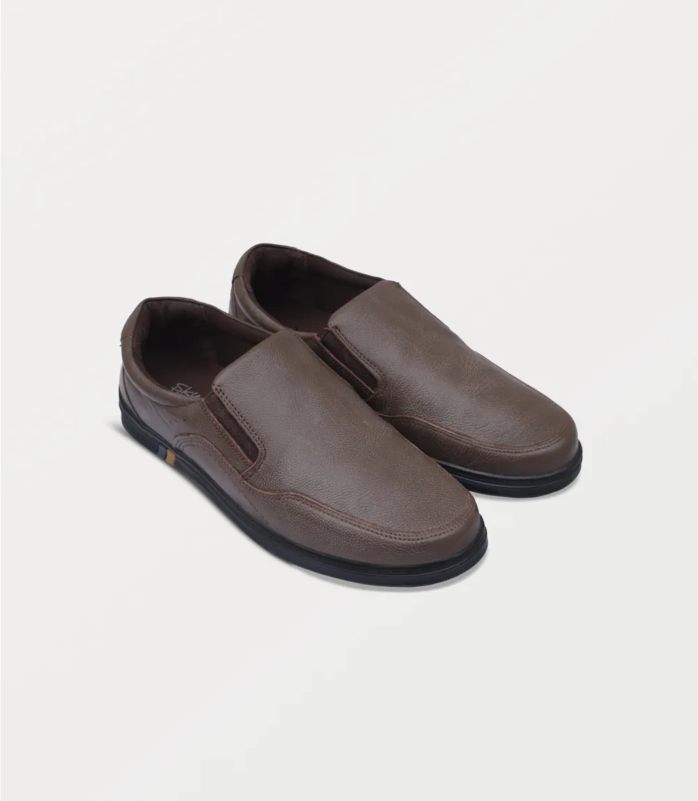 BM6699-BROWN-Men Slip on Cheap Slip On Sneakers