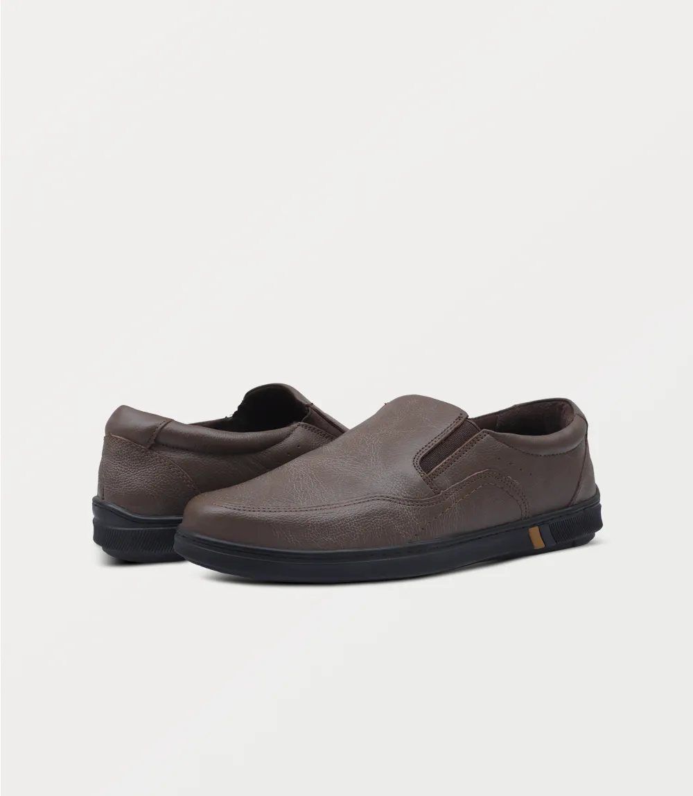 BM6699-BROWN-Men Slip on Warm Slip On Shoes > Slip On Shoes