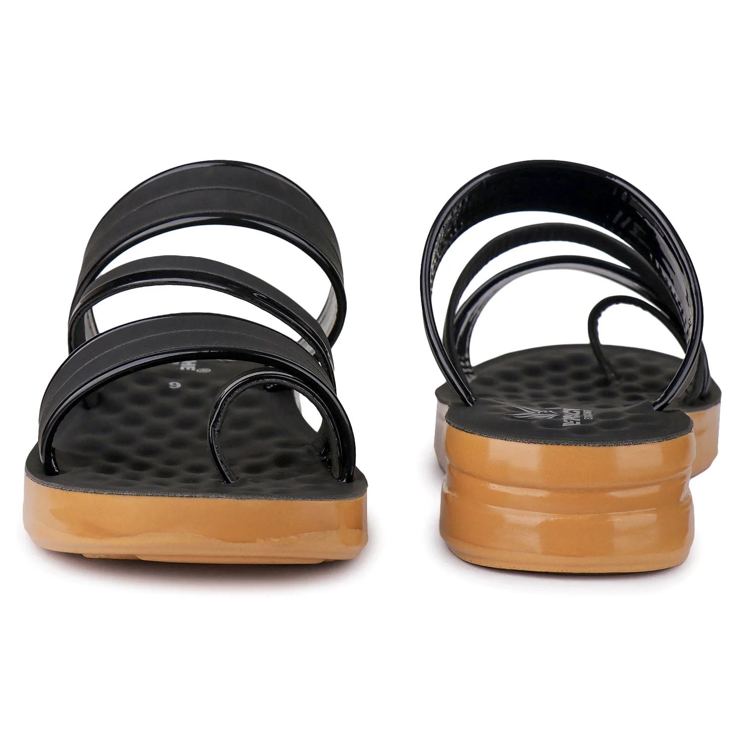 Furry Slippers Bersache Extra Soft Classic Casual with  Regular wear with Ultra Soft & Flexibility Technology Flip Flop For Women's/Girl's-(6160-Black)