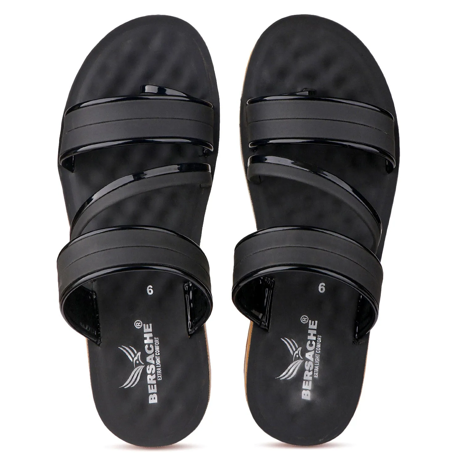 Felted Wool Slippers Diy Bersache Extra Soft Classic Casual with  Regular wear with Ultra Soft & Flexibility Technology Flip Flop For Women's/Girl's-(6160-Black)