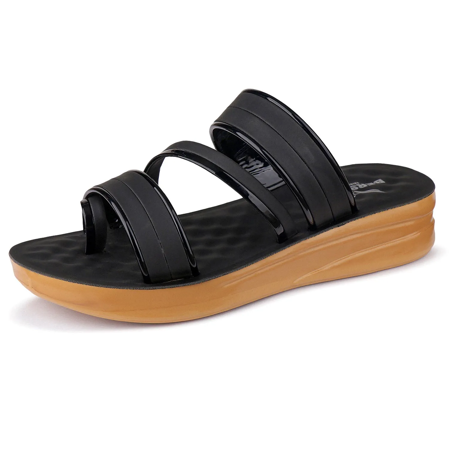 Bersache Extra Soft Classic Casual with  Regular wear with Ultra Soft & Flexibility Technology Flip Flop For Women's/Girl's-(6160-Black) Slippers Mustard Seed