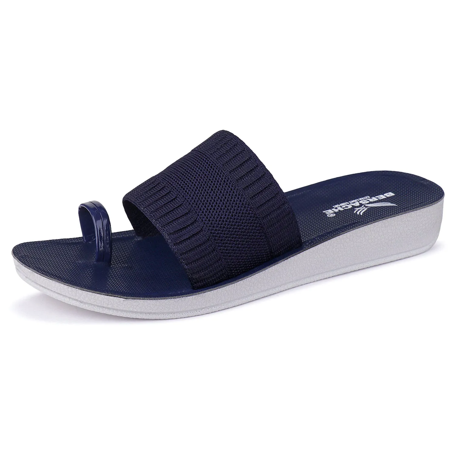 Bersache Extra Soft Classic Casual with  Regular wear with Ultra Soft & Flexibility Technology Flip Flop For Women's/Girl's-(6153-Navy) Plushie Slippers
