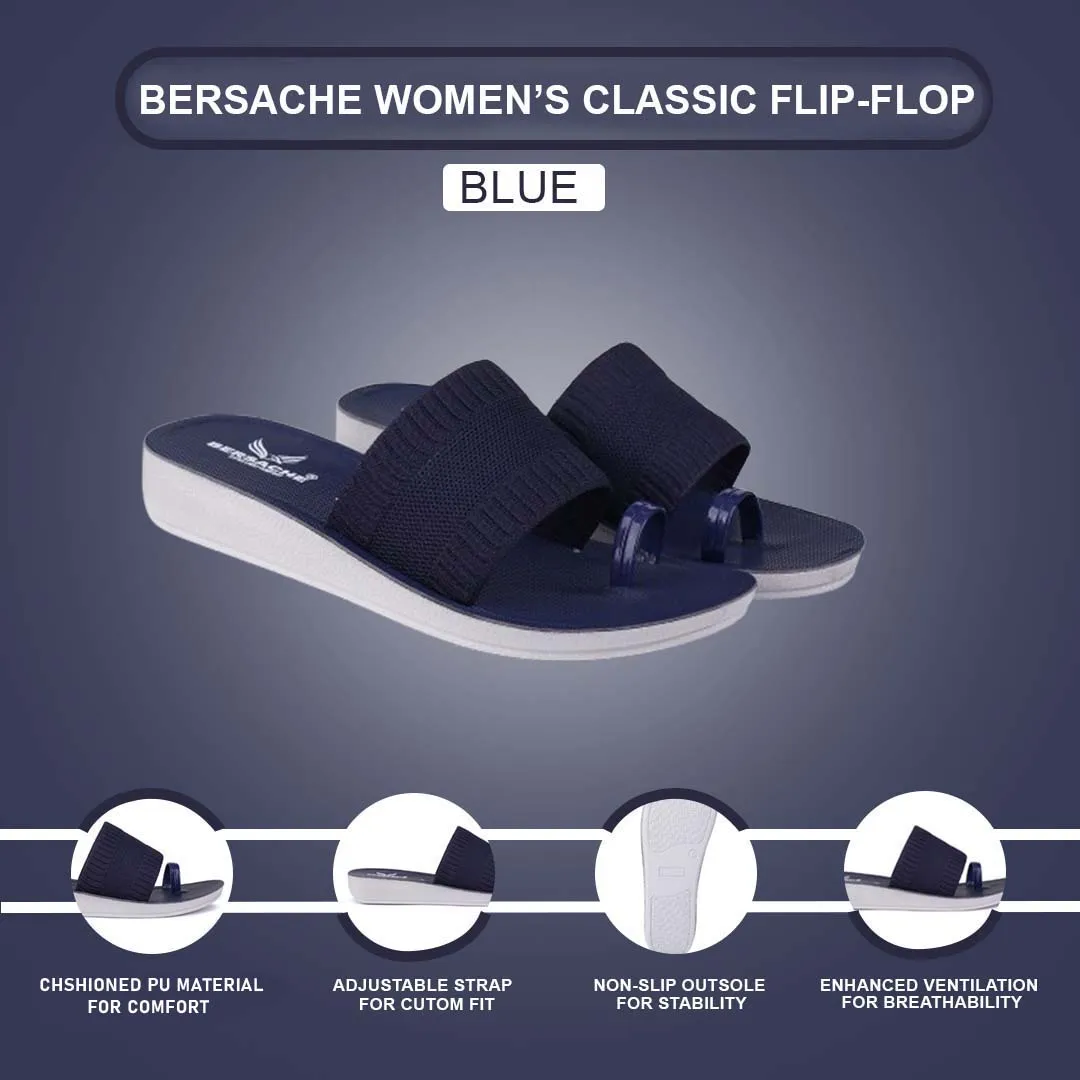 Bersache Extra Soft Classic Casual with  Regular wear with Ultra Soft & Flexibility Technology Flip Flop For Women's/Girl's-(6153-Navy) Man Slippers