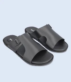 Comfy Slip Ons BM5619-BLACK-Men Casual Slipper