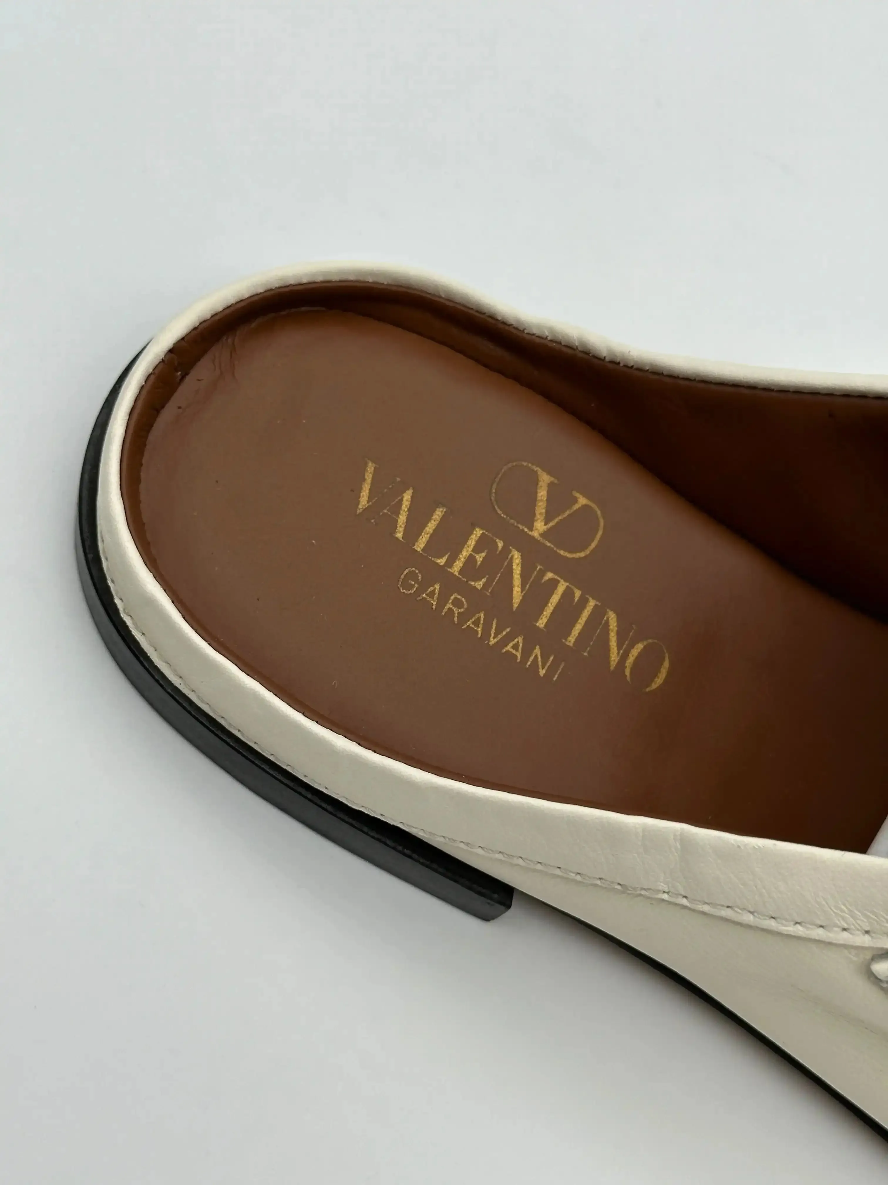 Leather Sabot Hermes Fur Loafers