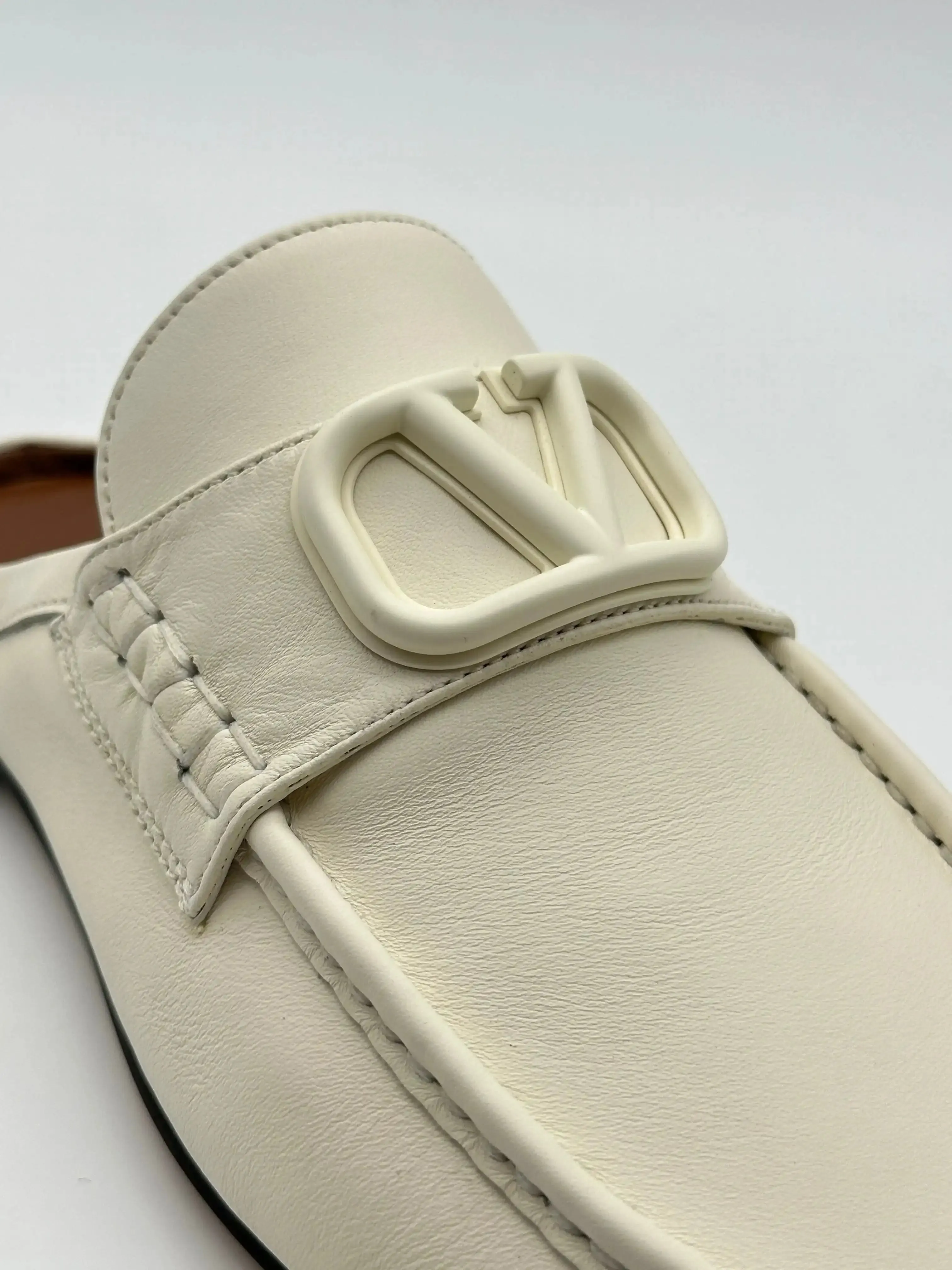 Loafers With Grey Suit Leather Sabot