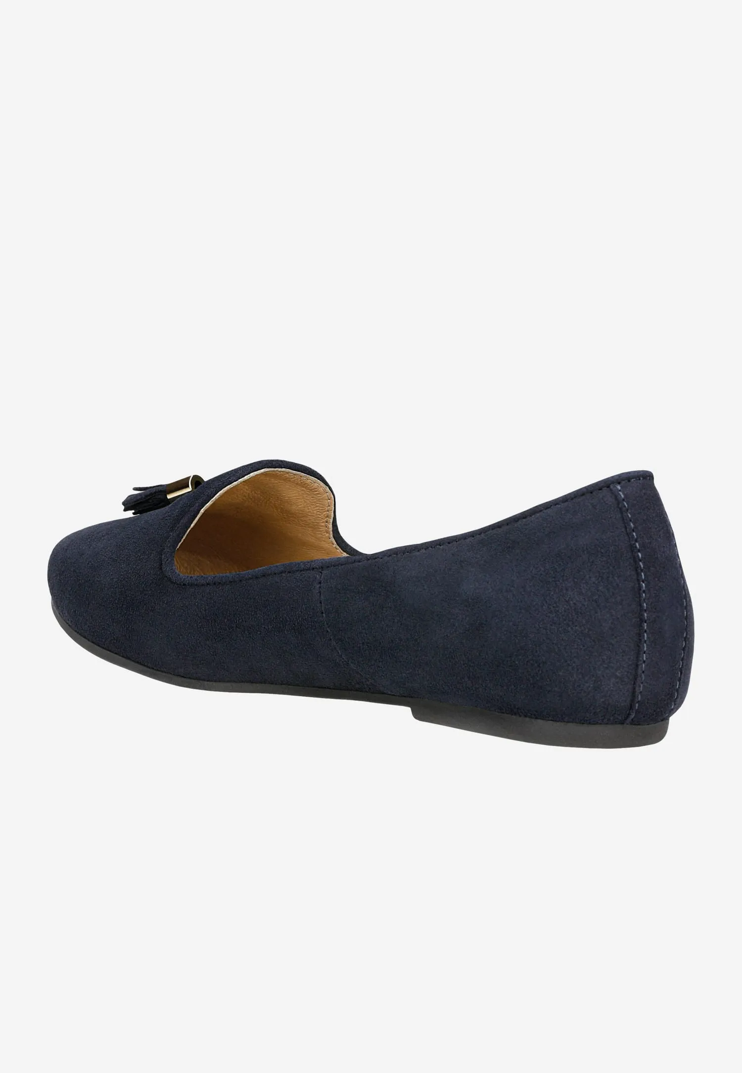 Wojas Dark Blue Velour Leather Loafers with Decorative Tassels | 4500167 Vintage Saddle Oxfords