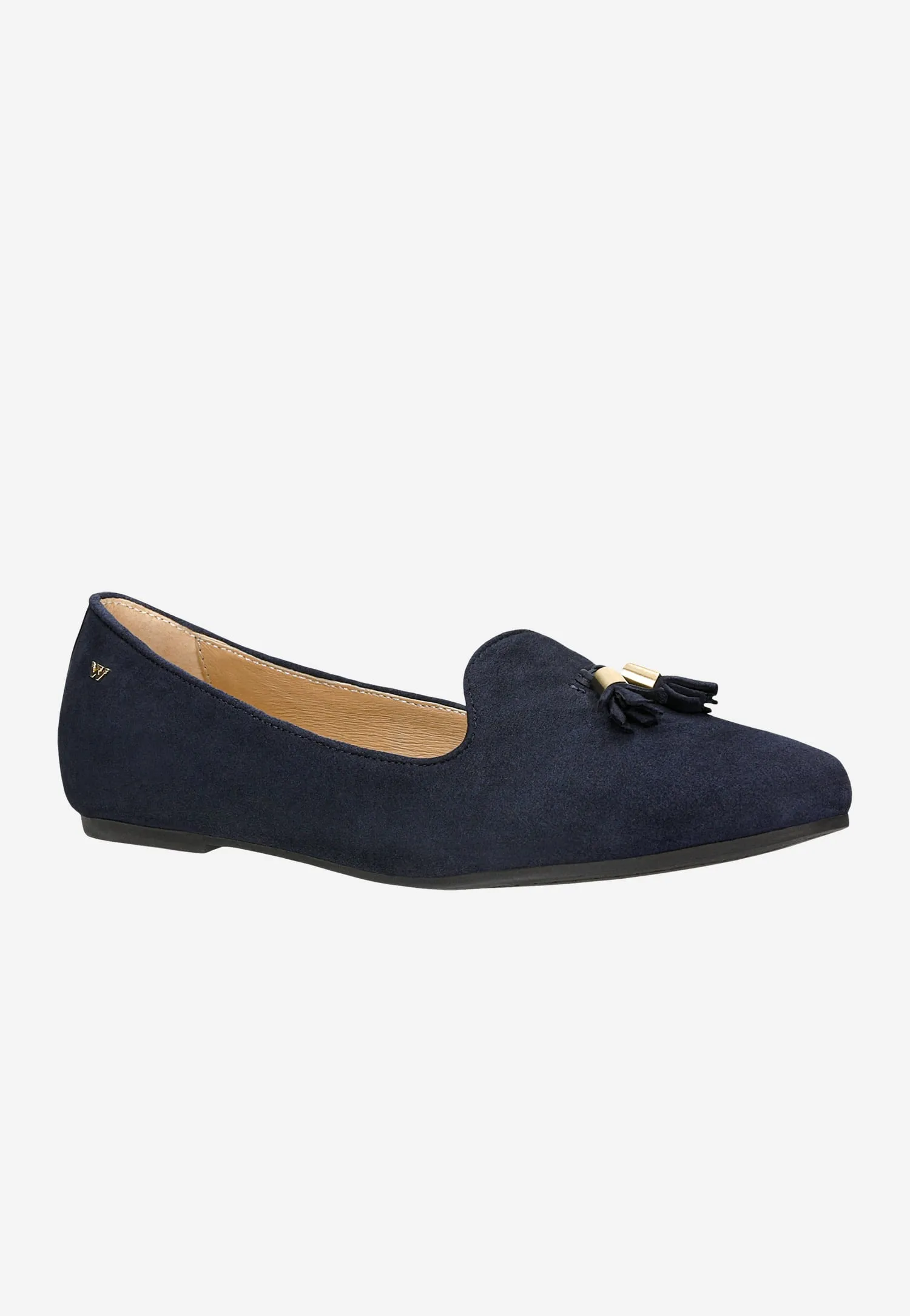 Wojas Dark Blue Velour Leather Loafers with Decorative Tassels | 4500167 Comfortable Tuxedo Oxfords