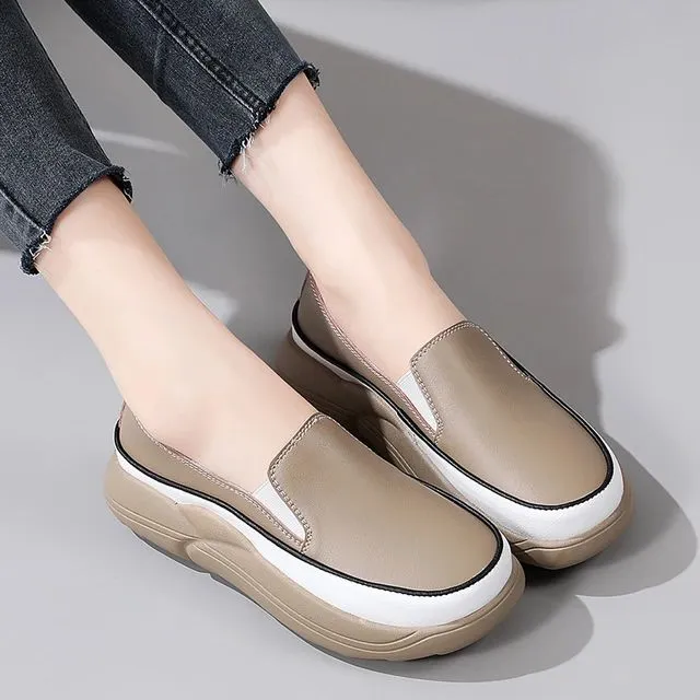 Boot Loafers Women's Flats Loafers Breathable Moccasins Boat Shoes 31661